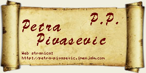 Petra Pivašević vizit kartica